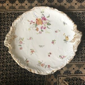 G.D. & Cie Limoges G Mansard Late 19th Century Rococo Plate Platter Anti…